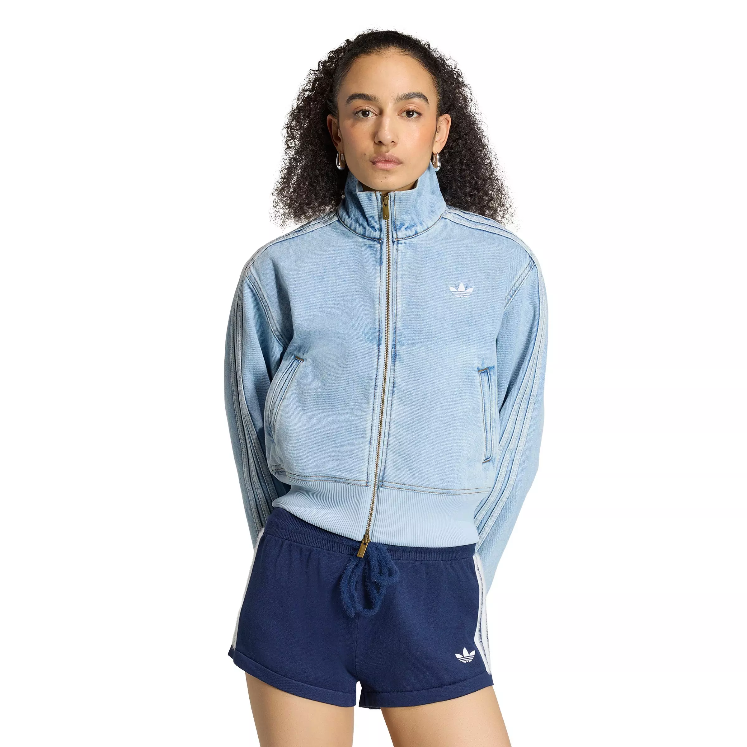 ★ W FIREBIRD DENIM TRACKTOP adidas Originals Women's Firebird Lt Blue Denim Tracktop